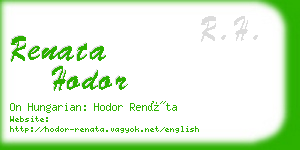 renata hodor business card